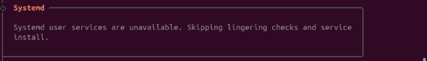 Systemd unavailable on this system