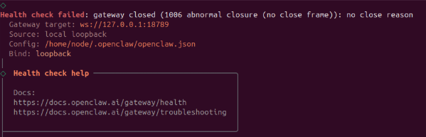 Health check during initial startup